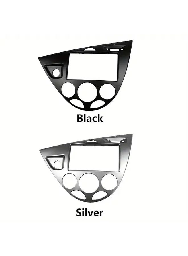 Car Stereo Dash Kit Fits Ford Focus Fiesta 2 Din Double Din Radio Panel Frame Silvery Color for 178x102mm 173x98mm Head Units Seamless Fit Replacement Trim - Image 1
