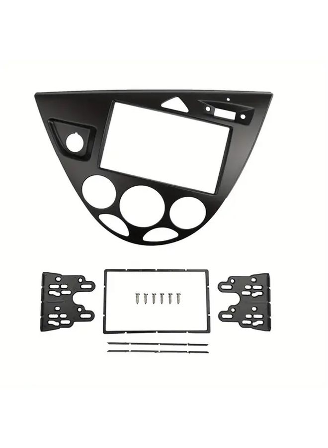 Car Stereo Dash Kit Fits Ford Focus Fiesta 2 Din Double Din Radio Panel Frame Silvery Color for 178x102mm 173x98mm Head Units Seamless Fit Replacement Trim - Image 5