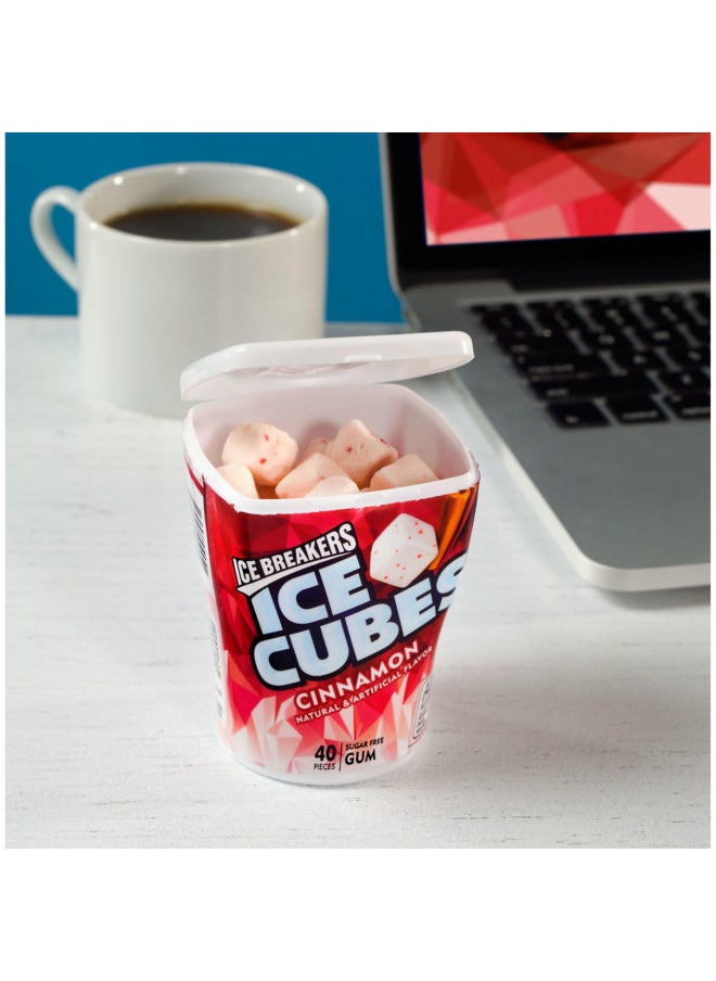 Ice breakers ICE BREAKERS ICE CUBES Cinnamon With Cooling Crystals, Made with Xylitol Sugar Free Chewing Gum Cube Bottles, 3.24 oz (6 Count, 40 Pieces)  - Image 5