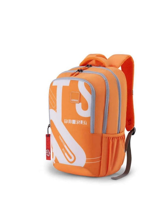 American Tourister Sest 3.0 Style 01, Large 3 Compartment Backpack, 29.5L with Spacious Interiors Bags For School, Office, College, Gift For Men & Women - Orange - Image 4