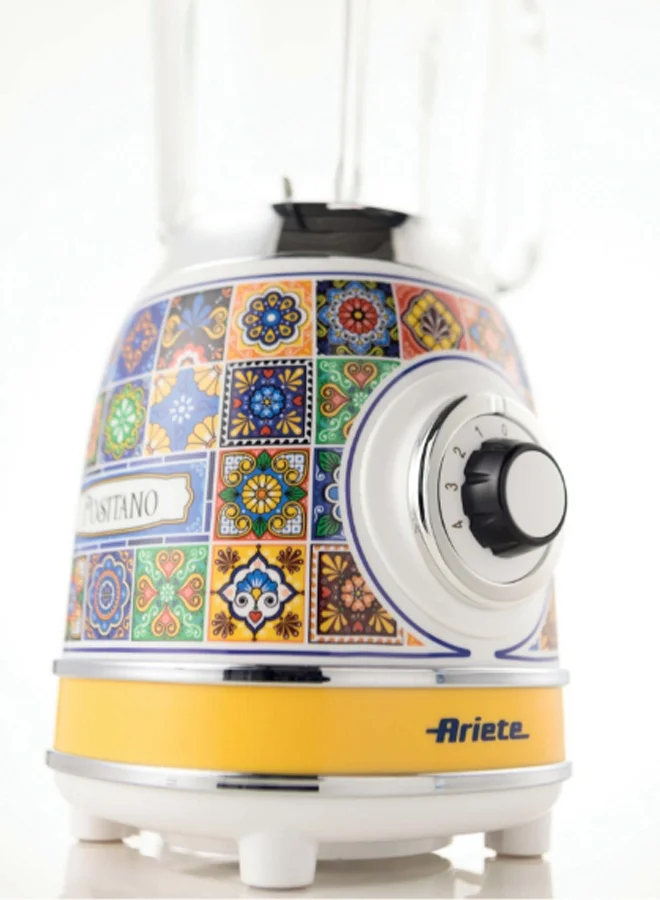 Ariete 1000W 2-Mills Positano Glass Jug Blender Multicolour 1.5 Litre 00C05832PARAS