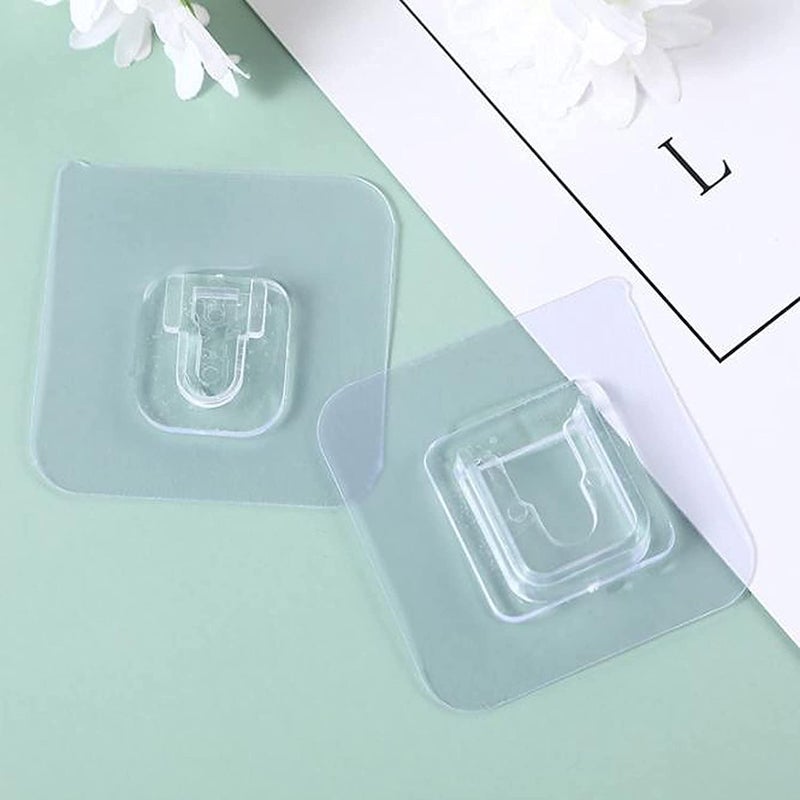 CARTBURG CARTBURG Wall Stickers Adhesive Wall Mount Heavy Plastic Transparent Waterproof Hook Combo for Hanging Keys Coats Hats Bags Kitchen Items Perfect for Bathroom Home Office 12 - Image 3