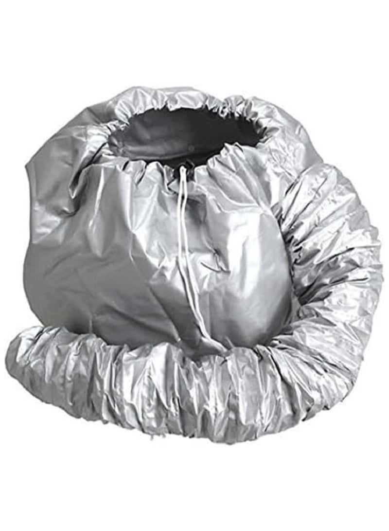 Generic Hair Dryer Bonnet Hood: Soft and adjustable cap for handheld hair dryer, perfect for quick drying, perfect curls, and deep conditioning hair for a healthy, shiny look. Silver color - Image 1