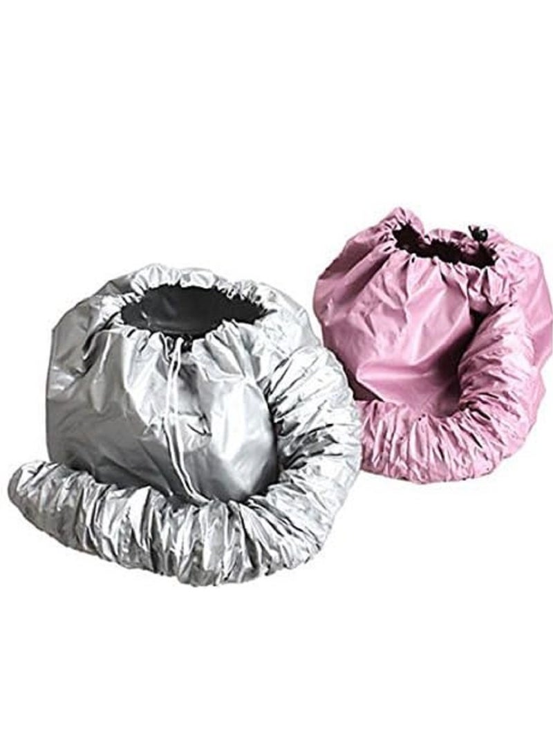Generic Hair Dryer Bonnet Hood: Soft and adjustable cap for handheld hair dryer, perfect for quick drying, perfect curls, and deep conditioning hair for a healthy, shiny look. Silver color - Image 3