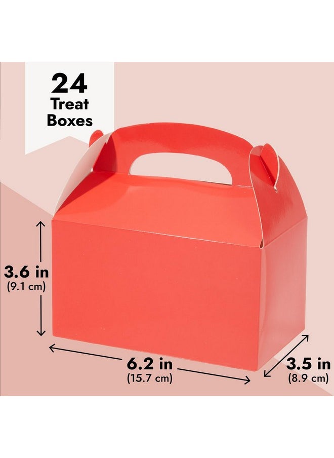 Juvale 24 Pack Treat Boxes Candy Gable Boxes For Party Favors Birthday Wedding Baby Shower (Red 6.2X3.5X3.6 In)  - Image 3