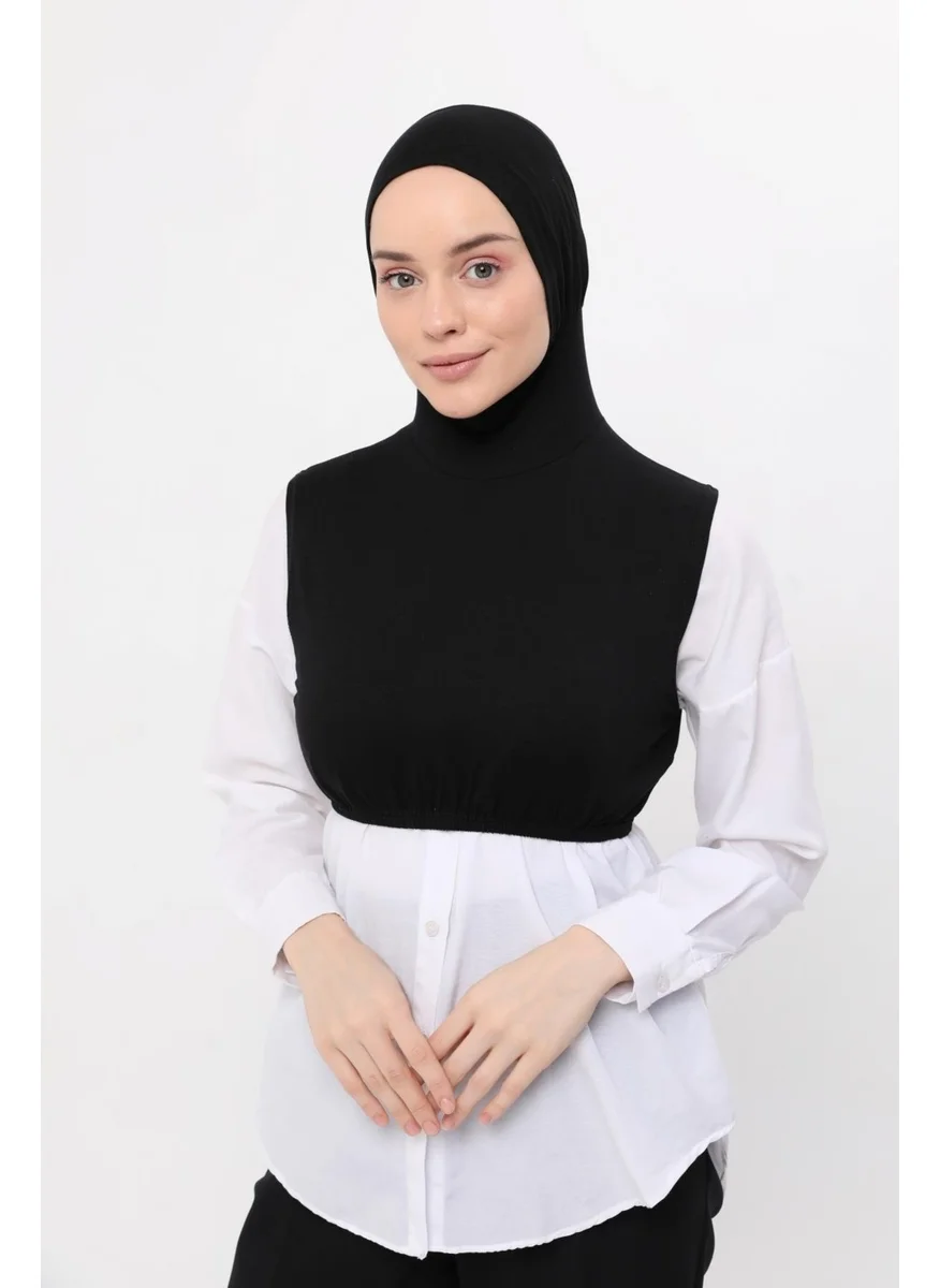 التوبة Zero Sleeves Neck Collar Bonnet Half Body