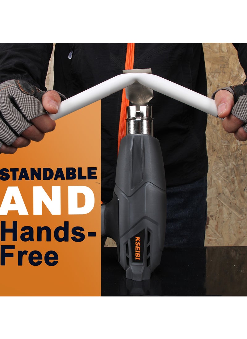 KSEIBI - Heat Gun, 2000W Hot Air Gun Kit with 4 Nozzles 400°C/600°C Fast Heating Variable Temp Control, Great for Soften paint, Caulking, Adhesive, Putty Removal, Shrink Wrap, Bend Plastic Pipes. - Image 1