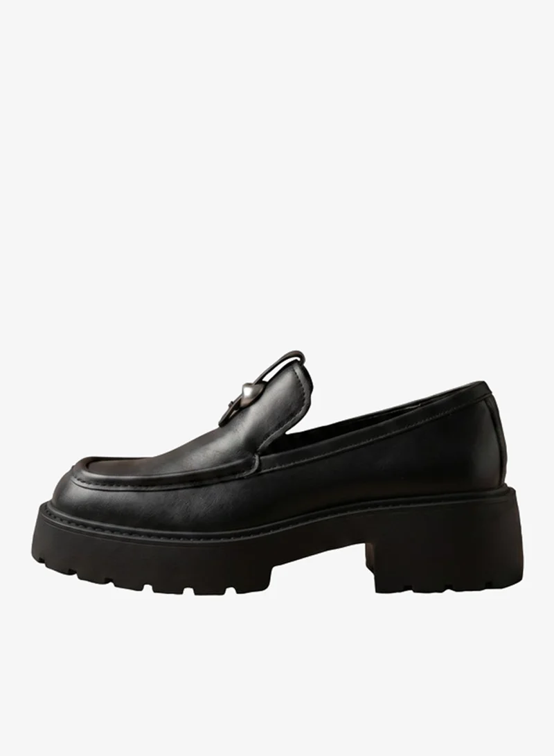 Calvin Klein Leather Chunky Hardware Loafers