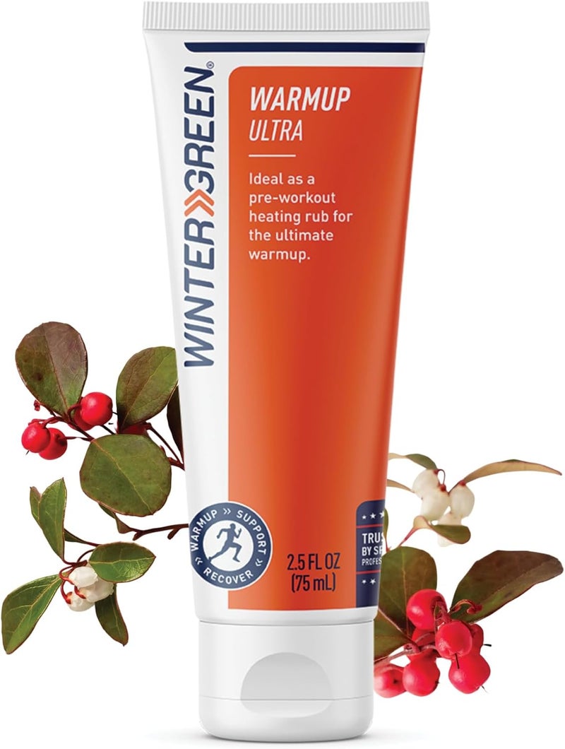 Wintergreen Muscle Warmup Lotion 25 oz  PreWorkout Heating Rub with Menthol and Capsicum Heats and Relaxes Before Training Body Gel for Athletes - Image 1