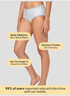 Intimate Queen Intimate Queen Lemon Bae Seamless Quick Dry Anti-Bacterial Bikini Style Briefs (Pack Of 2)  - Image 3
