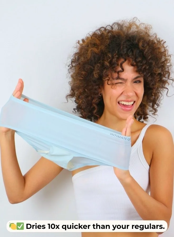 الملكة الحميمة سراويل داخلية ليمون باي - ناعمة ومريحة، مصنوعة من قشر الليمون | تمتص العرق ومناسبة للبشرة الحساسة (عبوة من قطعتين)