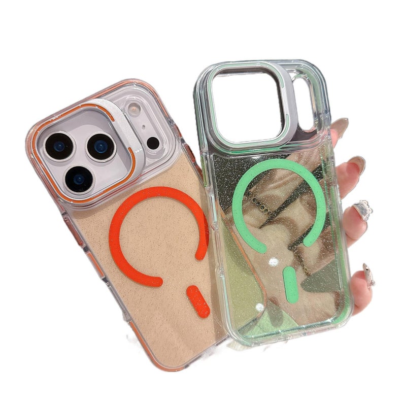 غطاء MagSafe | Matcha Green | Acrylic | حامل إطار | لمعان | مقاوم للصدمات لـ iPhone 15 / 15 Plus / 15 Pro / 15 Pro Max - Image 3