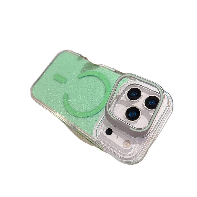 غطاء MagSafe | Matcha Green | Acrylic | حامل إطار | لمعان | مقاوم للصدمات لـ iPhone 15 / 15 Plus / 15 Pro / 15 Pro Max - Image 1