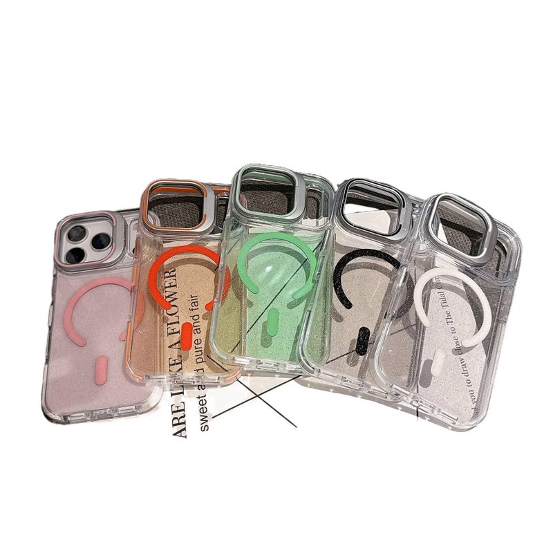 غطاء MagSafe | Matcha Green | Acrylic | حامل إطار | لمعان | مقاوم للصدمات لـ iPhone 15 / 15 Plus / 15 Pro / 15 Pro Max - Image 2