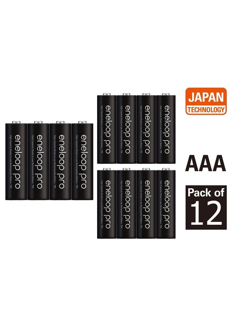 Panasonic 12 Eneloop Pro AAA Pre Charged Rechargeable Batteries - Image 2
