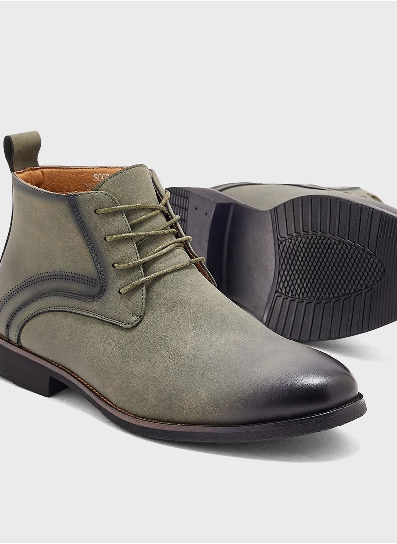 Robert Wood - Casual Lace Up Welted Boots - Image 1