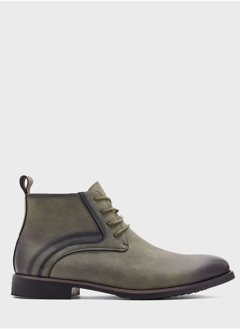 Robert Wood - Casual Lace Up Welted Boots - Image 1