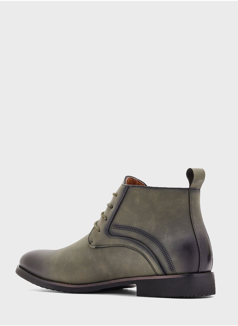 Robert Wood - Casual Lace Up Welted Boots - Image 1