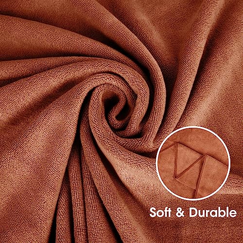 JML Microfiber Towels, Bath Towel Sets (6 Pack, 27" x 55") - Extra Absorbent, Fast Drying, Multipurpose for Bath, Swimming, Fitness, Sports, Yoga, Violet/Coffee/Blue - Image 4