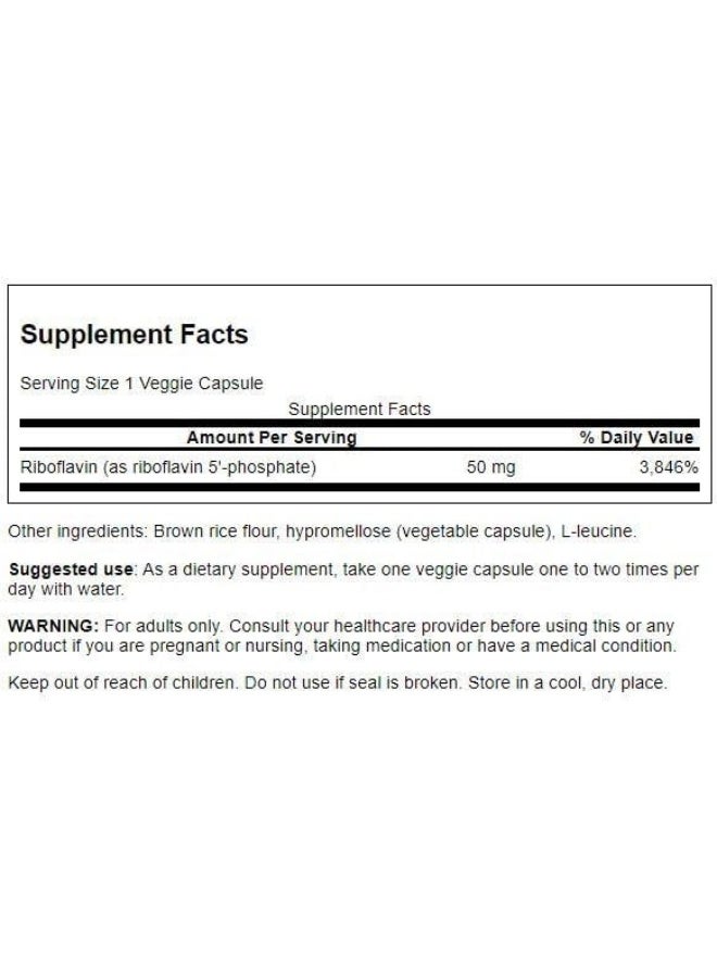 SWANSON Riboflavin-5-Phosphate Vitamin B2 Supplement for Adults - Image 2