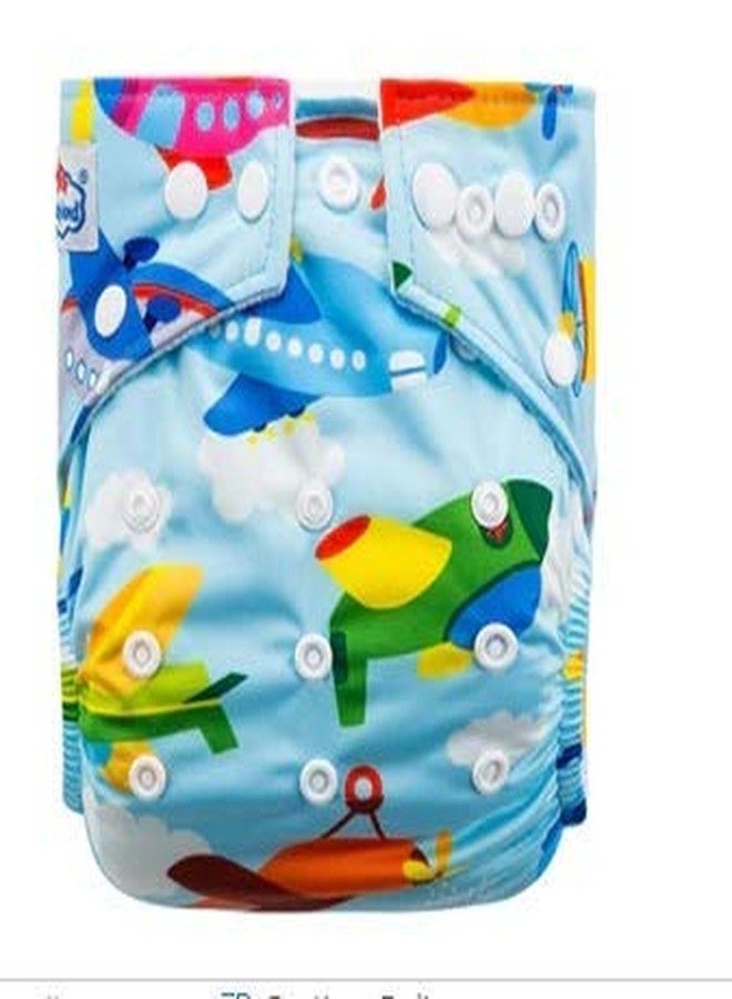 Crawl'in Baby Cloth Diaper Pants Adjustable Reusable Washable Printed Button Diaper for Babies/Infants/Toddlers (Age 0 to 2 Years) (Assorted Colours & Prints) - Image 1