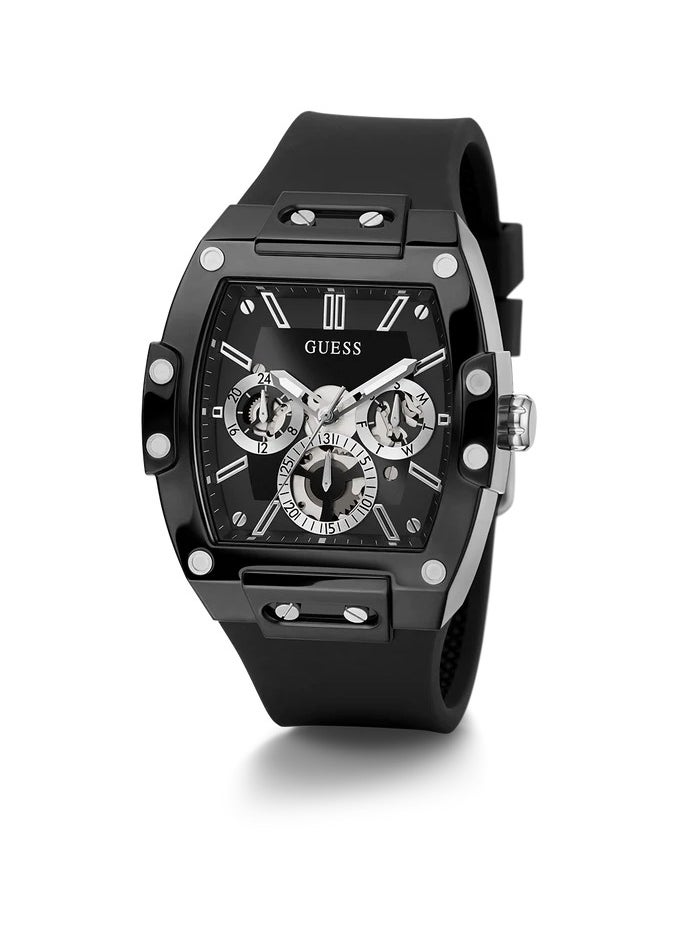 جس ساعة GUESS متعددة الوظائف للرجال باللون الأسود - 41.5 مم - GW0203G3  - Image 2