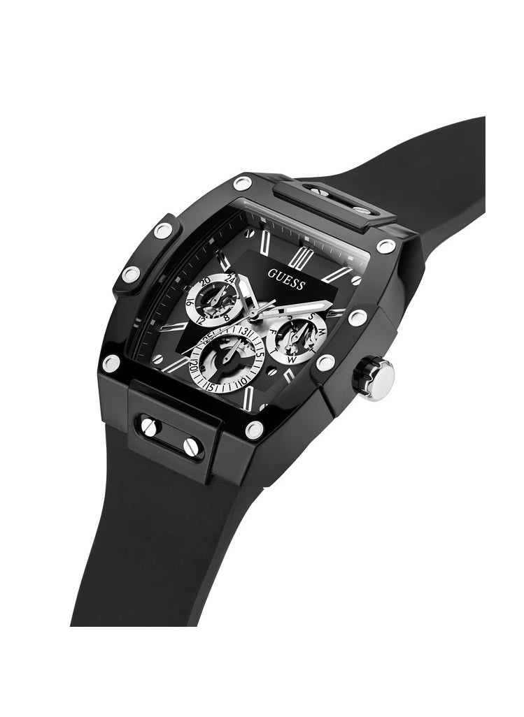 جس ساعة GUESS متعددة الوظائف للرجال باللون الأسود - 41.5 مم - GW0203G3  - Image 3