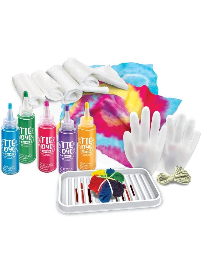 4m 4M 404787 KidzMaker Arts and Crafts 8+ | Easy Kit for Kids and Beginners | Includes Tie Dye Bottles and 4 Towels, Multi Coloured - Image 4