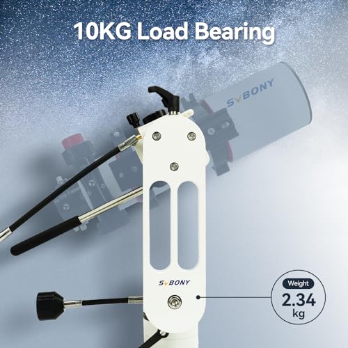 SVBONY SV225 Alt-Azimuth Mount, Adjustable Angle Alt-Azimuth Mount, Load-Bearing 10kg, CNC Hollow Structure, Telescope Altazimuth Fine Adjustment Shift, Telescope Accessories with Variable Speed Gear - Image 3