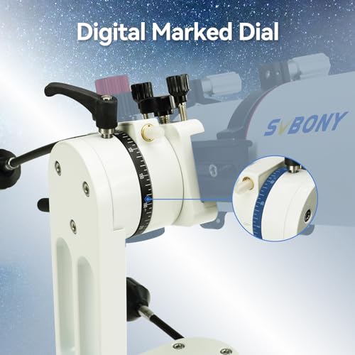 SVBONY SV225 Alt-Azimuth Mount, Adjustable Angle Alt-Azimuth Mount, Load-Bearing 10kg, CNC Hollow Structure, Telescope Altazimuth Fine Adjustment Shift, Telescope Accessories with Variable Speed Gear - Image 4