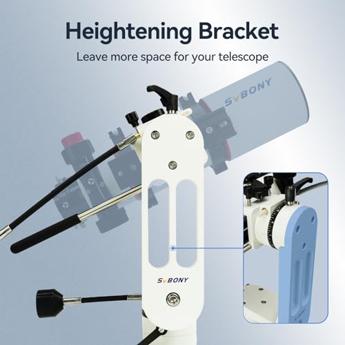 SVBONY SV225 Alt-Azimuth Mount, Adjustable Angle Alt-Azimuth Mount, Load-Bearing 10kg, CNC Hollow Structure, Telescope Altazimuth Fine Adjustment Shift, Telescope Accessories with Variable Speed Gear - Image 5