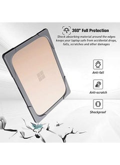 Procases Protective Case For 13.5" Microsoft Surface Laptop 5 4 3 With Metal Palm Rest Heavy Duty Slim Hard Shell Cover With Foldable Kickstands Grey  - Image 4