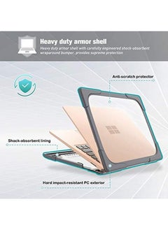 Procases Protective Case For 13.5" Microsoft Surface Laptop 5 4 3 With Metal Palm Rest Heavy Duty Slim Hard Shell Cover With Foldable Kickstands Grey  - Image 3