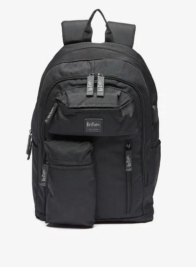 Lee Cooper Boys Solid Backpack with Adjustable Straps and Zip Closure - 32x15x47 cm