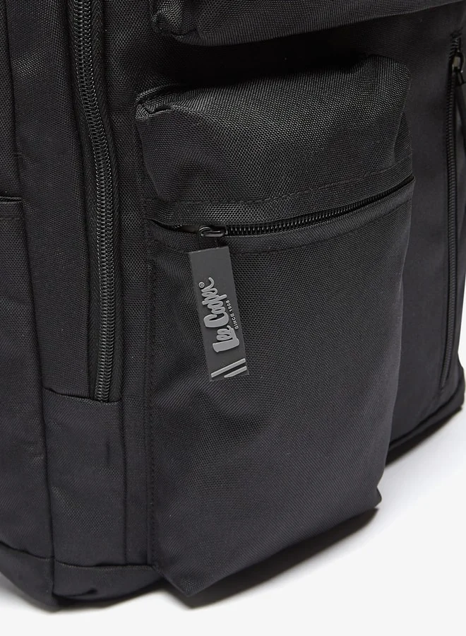 Lee Cooper Boys Solid Backpack with Adjustable Straps and Zip Closure - 32x15x47 cm