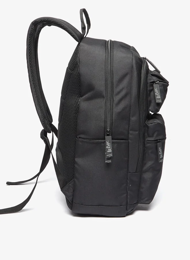 Lee Cooper Boys Solid Backpack with Adjustable Straps and Zip Closure - 32x15x47 cm