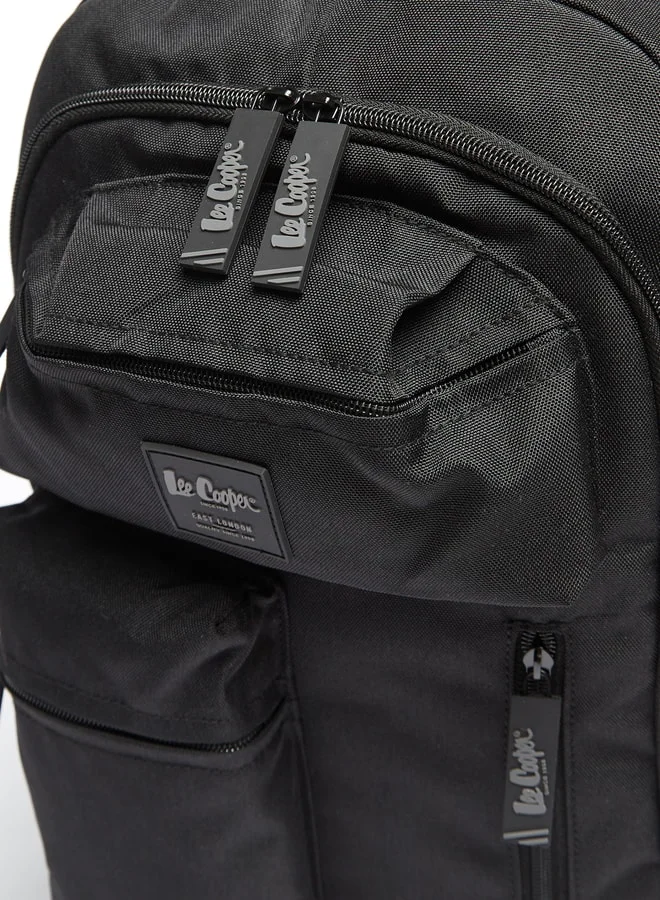 Lee Cooper Boys Solid Backpack with Adjustable Straps and Zip Closure - 32x15x47 cm