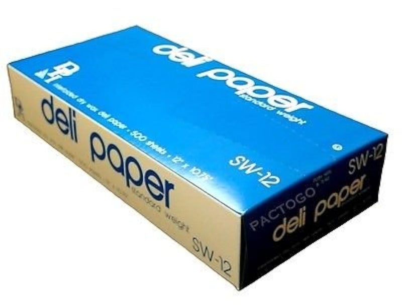 Durable Packaging 12" x 10.75" Dry Waxed Deli Paper Pop-Up Sandwich Food Wrap Sheets (Pack of 500) - Image 3