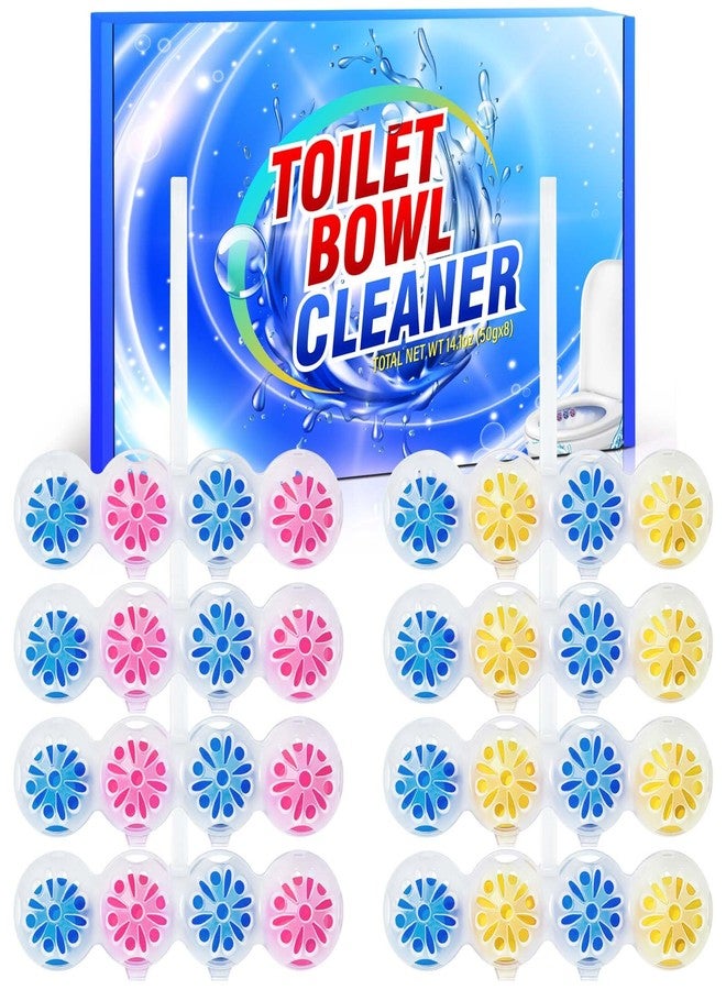 STRN Toilet Bowl Cleaners Rim Hanger, Toilet Bowl Cleaning Balls, Lemon & Magnolia Scents, Toilet Bowl Freshener, 8 Packs - Image 1