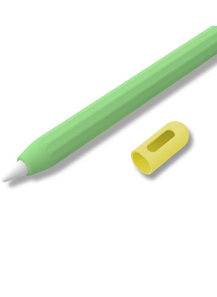 Apple Pencil 1.0/2.0 Case Cover Premium Silicone Sleeve Skin, Attaching Magnetically, Green 