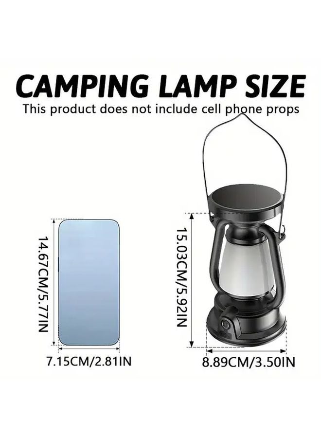 Rechargeable LED Retro Camping Lantern Portable USB Light Adjustable Brightness For Outdoor BBQ Stalls - Image 4