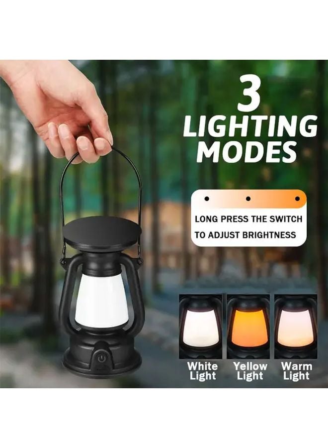 Rechargeable LED Retro Camping Lantern Portable USB Light Adjustable Brightness For Outdoor BBQ Stalls - Image 5