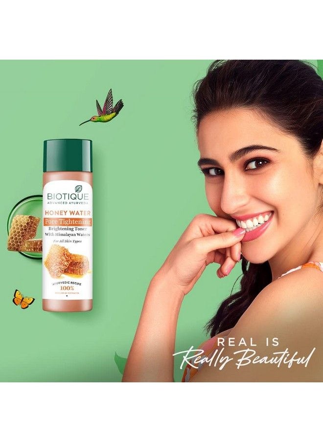 Biotique Honey Water Pore Tightening Brightening Toner With Himalayan Waterspack Of 120Ml (Pack Of 2)  - Image 3