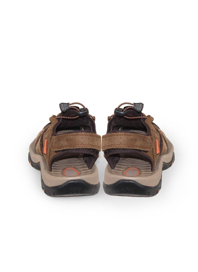 BOTELI Men's Sport Outdoor Hiking Sandals Closed Toe Leather Athletic Lightweight Trail Walking Casual Sandals Water Shoes  - Image 2
