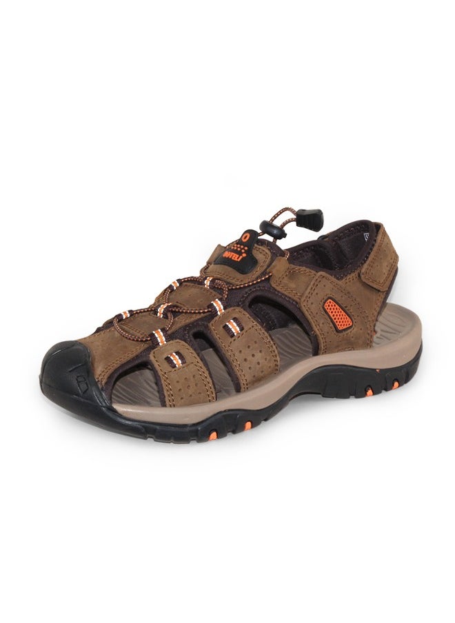 BOTELI Men's Sport Outdoor Hiking Sandals Closed Toe Leather Athletic Lightweight Trail Walking Casual Sandals Water Shoes  - Image 4