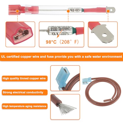 HUAREW 4Pces RV Water Heater Thermal Cutoff Kit Replacement Part for Atwood 93866 Suitable for models GCH6-6E GCH6-4E G6A-8E G6A-7E GC6AA-9E G610-3E GCH10A-2E GH610-3E XTSeries Electronic Water Heater - Image 4