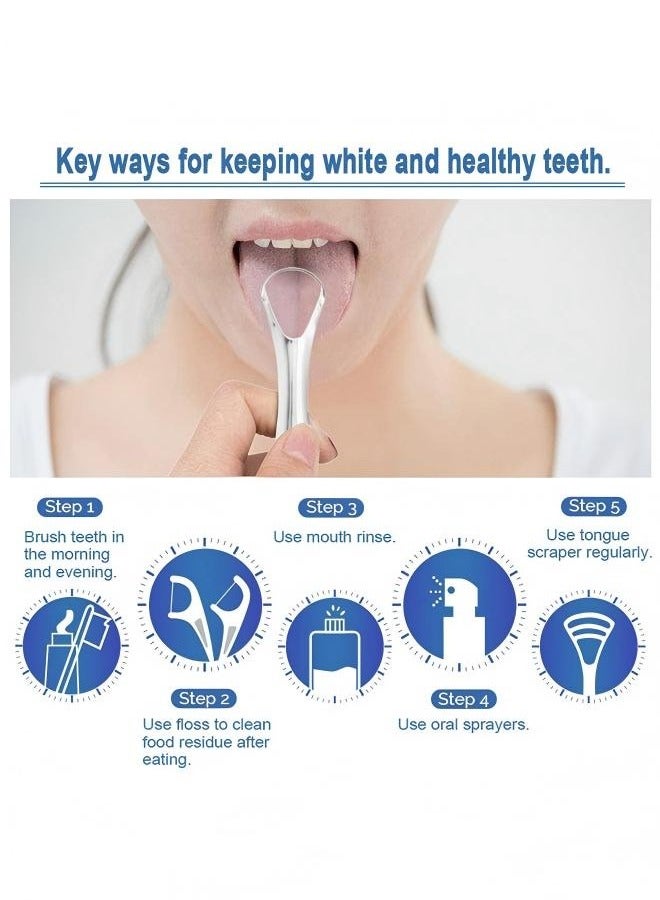 Generic Stainless Steel Tongue Scraper for Oral Cleaning, Reduces Bad Breath, Durable and Easy to Clean (Silver)  - Image 3