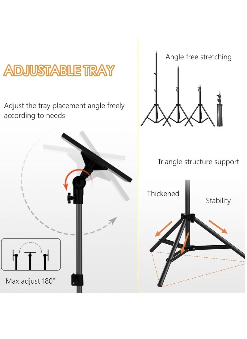 Mike Music - Projector Tripod Stand,Laptop Stand,Height Adjustable Portable Outdoor Stand, Universal Portable Folding Floor Stand for DJ Equipment,Office,Stage,Studio,Podium with Hollow Heat Dissipation Holes - Image 1
