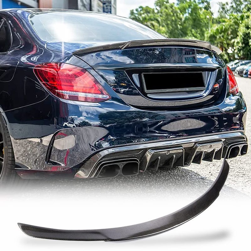 MCARCAR KIT C300 Carbon Fiber Trunk Spoiler for Mercedes Benz 20152021 C Class W205 Sedan Rear Boot Lid Highkick Wing Lip Factory Outlet