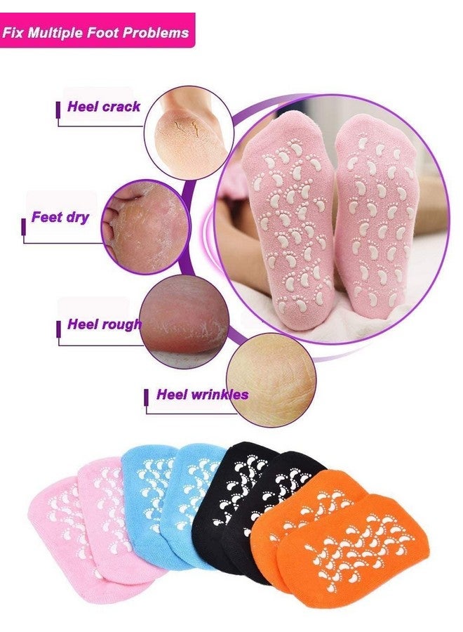 KIDINGTON Gel Heel Pad Socks 1- Pair, Silicon gel heel pad Socks 2- Pair, Heel Protector Insole Cups 1- Pair (Multi Color) - Image 5